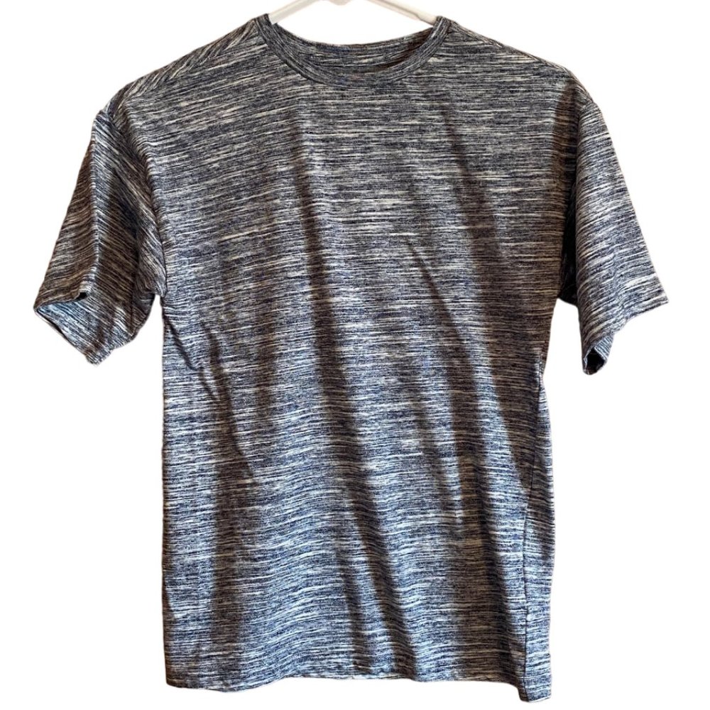 The Commons Soft Crewneck T-Shirt Blue Gray Short Sleeve